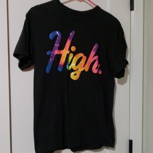 Spencer's Black Graphic Tee 'HIGH'